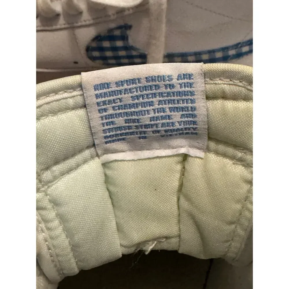 Nike Blazer ’77 Mid University Women Vintage White Blue Gingham Sneakers Shoes 8